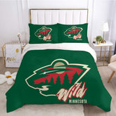 Minnesota Wild Hockey League 3D Printed Duvet Cover Quilt Cover Pillowcase Bedding Set Bed Linen Home Decor